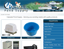 Tablet Screenshot of cascade-pond-supply.com